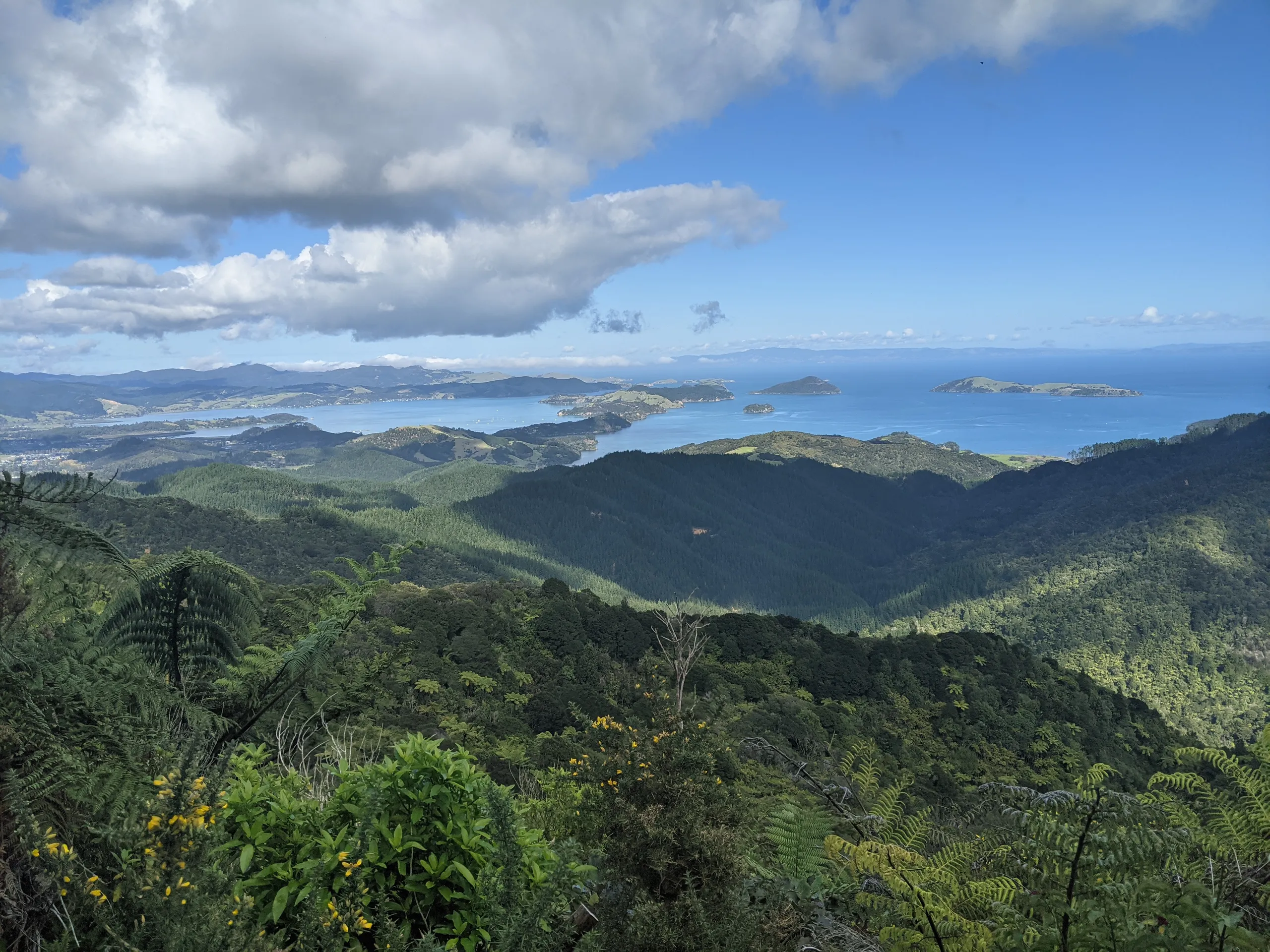 Looking west from the ridgeline trail. This was my first trip to the region; the scenery reminds me of a warmer, busier Marlborough Sounds.